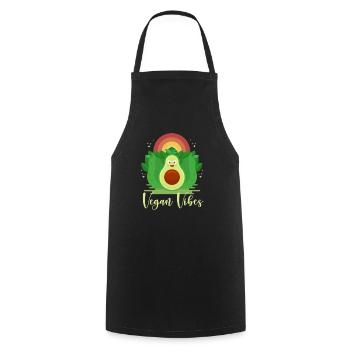 Vegan Vibes Vegan Vegans Plant-Based Vegetarian - Cooking Apron - black - Front - AI Model Male 185 dark (185cm)