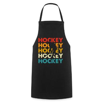 Hockey Eishockey Ice Hockey - Cooking Apron - black - Front - AI Model Male 185 dark (185cm)