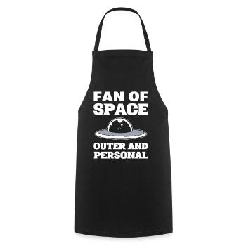 Fan Of Space Both Outer And Personal Raumfahrer - Kochschürze - Schwarz - Vorne - AI Model Male 185 dark (185cm)