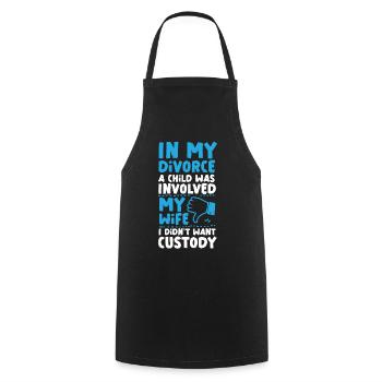 Happy Divorce Party In My Divorce - Cooking Apron - black - Front - AI Model Male 185 dark (185cm)