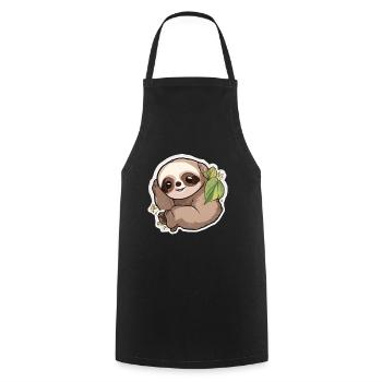 Sloth Sloth Sloth Baby Sloth Funny - Cooking Apron - black - Front - AI Model Male 185 dark (185cm)