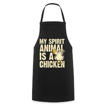 Chickens Chicken - Cooking Apron - black - Front - AI Model Male 185 dark (185cm)