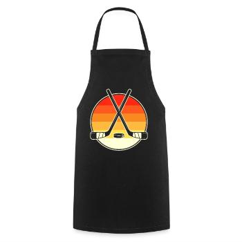 Hockey Eishockey Ice Hockey - Cooking Apron - black - Front - AI Model Male 185 dark (185cm)