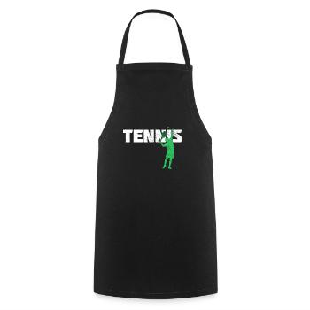 Tennis - Tablier de cuisine - noir - Devant - AI Model Male 185 dark (185cm)