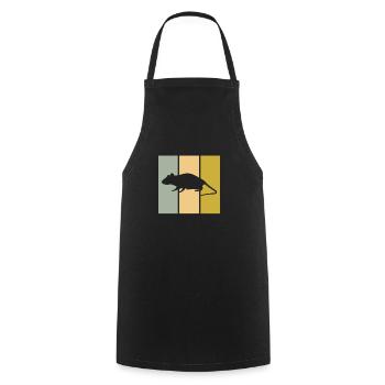 Maus - Kochschürze - Schwarz - Vorne - AI Model Male 185 dark (185cm)