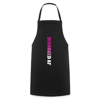 Happy Divorce Party Divorced Af - Cooking Apron - black - Front - AI Model Male 185 dark (185cm)