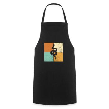 Snake - Cooking Apron - black - Front - AI Model Male 185 dark (185cm)