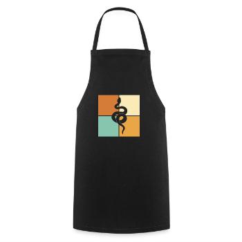 Snake - Cooking Apron - black - Front - AI Model Male 185 dark (185cm)