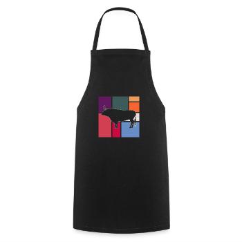 Bull - Cooking Apron - black - Front - AI Model Male 185 dark (185cm)