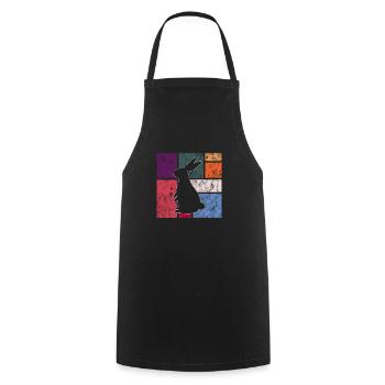Hare - Cooking Apron - black - Front - AI Model Male 185 dark (185cm)