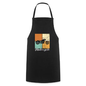 Motorcycle - Cooking Apron - black - Front - AI Model Male 185 dark (185cm)