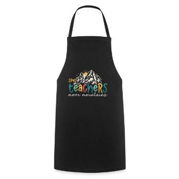 IEP Sped Teachers Move Mountains Special Education - Cooking Apron - black - Front - AI Model Male 185 dark (185cm)