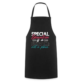 IEP Special Education Is A Service Autism Teacher - Cooking Apron - black - Front - AI Model Male 185 dark (185cm)