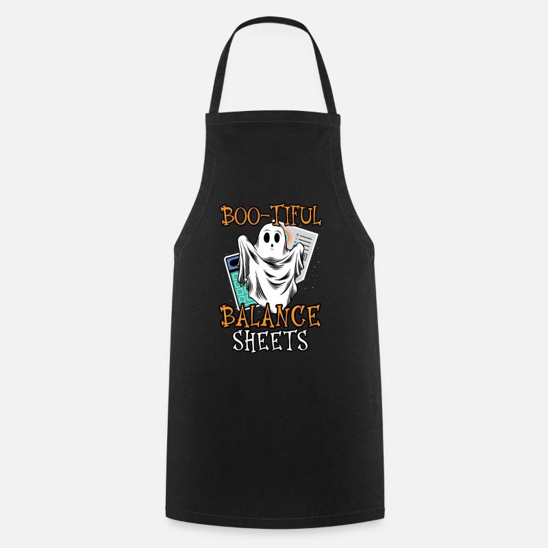 Boo-tiful Bilans Comptable Halloween - Tablier de cuisine - noir