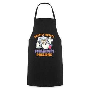 Ghostly Fortune Fantastic Passions - Cooking Apron - black - Front - AI Model Male 185 dark (185cm)