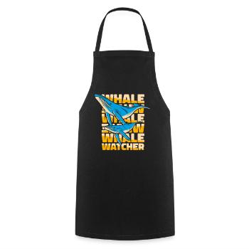 Whale Watcher Béluga bleu Cetacea Cachalot Whale - Tablier de cuisine - noir - Devant - AI Model Male 185 dark (185cm)