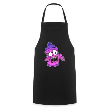 Zombie-Graffiti Spray Sprühmaler - Kochschürze - Schwarz - Vorne - AI Model Male 185 dark (185cm)