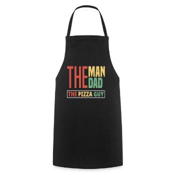 Daddy Pizza Baking Pizza Maker Cadeau - Tablier de cuisine - noir - Devant - AI Model Male 185 dark (185cm)