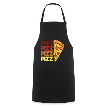 Pizza Pizza Pizza - Tablier de cuisine - noir - Devant - AI Model Male 185 dark (185cm)