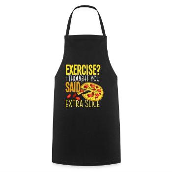 Pizza Dicton Pizza Slice Dictons - Tablier de cuisine - noir - Devant - AI Model Male 185 dark (185cm)