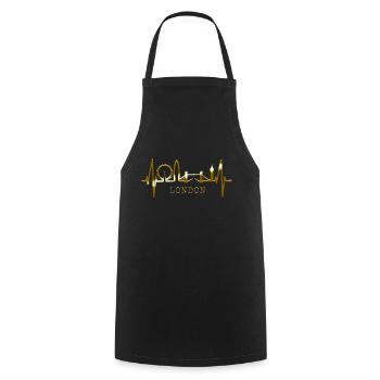 London Heartbeat Skyline England Fan UK Heart Love - Cooking Apron - black - Front - AI Model Male 185 dark (185cm)