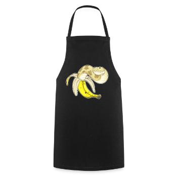 Schlange Banane - Kochschürze - Schwarz - Vorne - AI Model Male 185 dark (185cm)