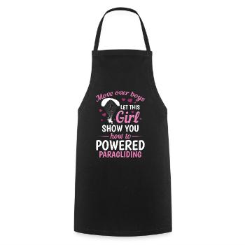 Let This Girl Show You How To Powered Paragliding - Cooking Apron - black - Front - AI Model Male 185 dark (185cm)