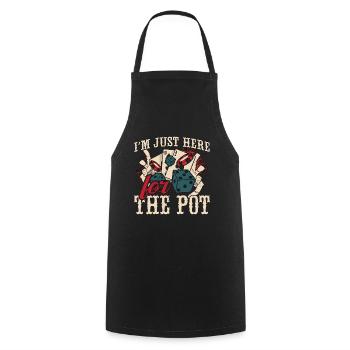 Slots Machine I'm Just Here For Gambling Casino - Cooking Apron - black - Front - AI Model Male 185 dark (185cm)