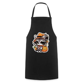 Waschbär Halloween Waschbär Kostüm Tiere - Kochschürze - Schwarz - Vorne - AI Model Male 185 dark (185cm)