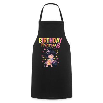 Anime Mandga Boba Bubble Tea 8th Birthday - Cooking Apron - black - Front - AI Model Male 185 dark (185cm)