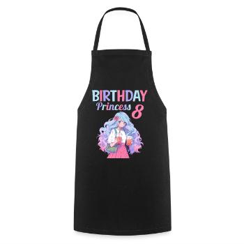 Anime Mandga Boba Bubble Tea 8ème anniversaire - Tablier de cuisine - noir - Devant - AI Model Male 185 dark (185cm)