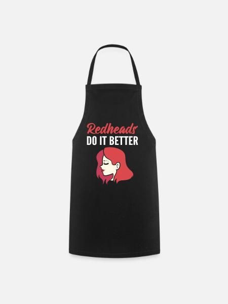 Redheads Do It Better Friseur - Kochschürze - Schwarz