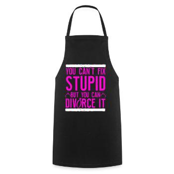 Happy Divorce Party You Can't Fix - Kochschürze - Schwarz - Vorne - AI Model Male 185 dark (185cm)