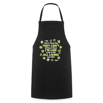 When They Say They Can't Without Meat Vegans - Cooking Apron - black - Front - AI Model Male 185 dark (185cm)