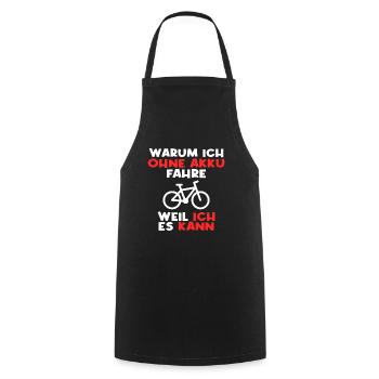 Fahrrad ohne Akku Spruch - Kochschürze - Schwarz - Vorne - AI Model Male 185 dark (185cm)