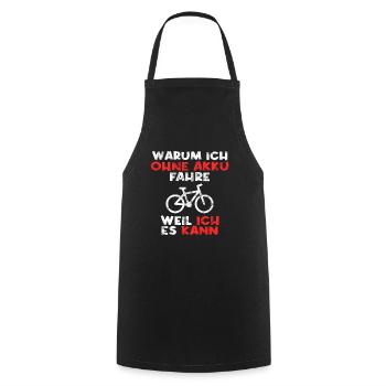 Fahrrad ohne Akku Spruch - Kochschürze - Schwarz - Vorne - AI Model Male 185 dark (185cm)