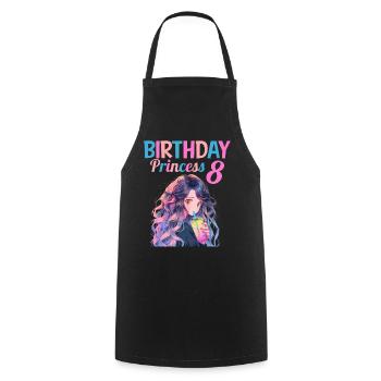Anime Mandga Boba Bubble Tea 8ème anniversaire - Tablier de cuisine - noir - Devant - AI Model Male 185 dark (185cm)