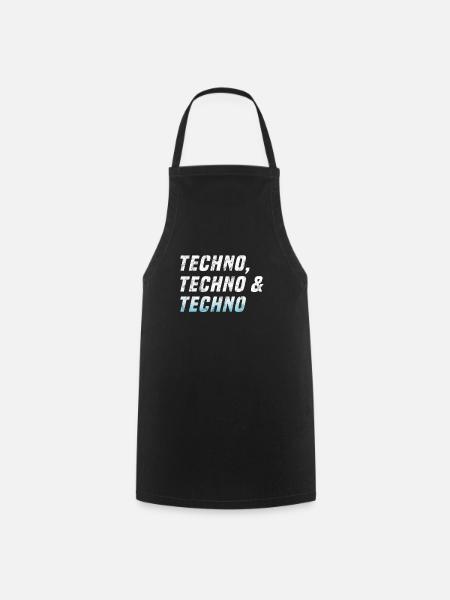 Techno Techno Techno - Kochschürze - Schwarz