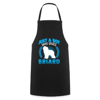 Garçon qui aime Briard Berger de Brie - Tablier de cuisine - noir - Devant - AI Model Male 185 dark (185cm)