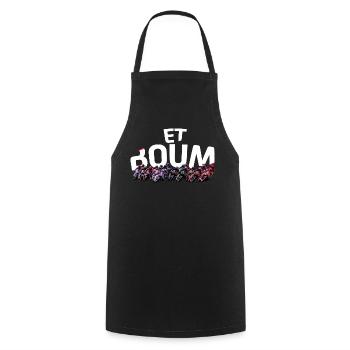 ET BOUM MOTO.GP - Tablier de cuisine - noir - Devant - AI Model Male 185 dark (185cm)