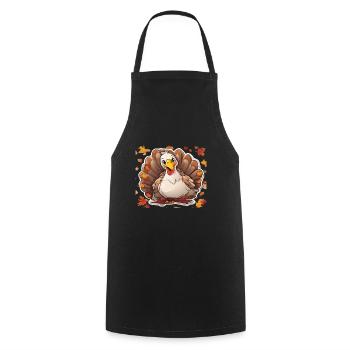 Thanksgiving - Cooking Apron - black - Front - AI Model Male 185 dark (185cm)