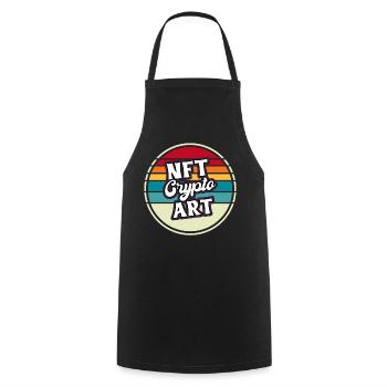 NFT - Cooking Apron - black - Front - AI Model Male 185 dark (185cm)