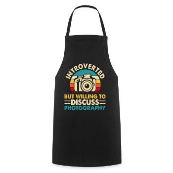 Photographer - Cooking Apron - black - Front - AI Model Male 185 dark (185cm)
