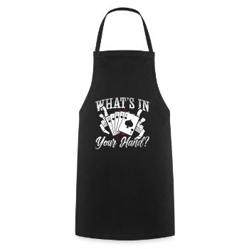 Cribbage What's In Your Hand Board Game Card Game - Cooking Apron - black - Front - AI Model Male 185 dark (185cm)