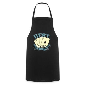 Euchre Best Euchre Player Ever Loves Playing Cards - Cooking Apron - black - Front - AI Model Male 185 dark (185cm)