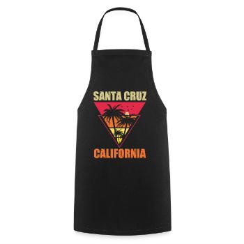 California Surfing Santa Cruz - Cooking Apron - black - Front - AI Model Male 185 dark (185cm)