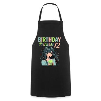 Anime Mandga Boba Bubble Tea 12ème anniversaire - Tablier de cuisine - noir - Devant - AI Model Male 185 dark (185cm)