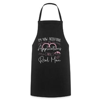 Happy Divorce Party I'm Now - Cooking Apron - black - Front - AI Model Male 185 dark (185cm)
