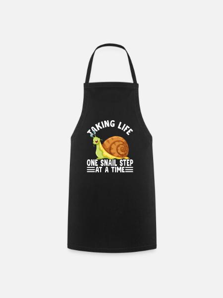 Snail lovers A snail's step - Cooking Apron - black
