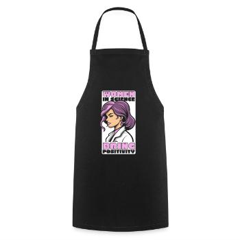 Women In Science Bring Positivity STEM Scientist - Cooking Apron - black - Front - AI Model Male 185 dark (185cm)